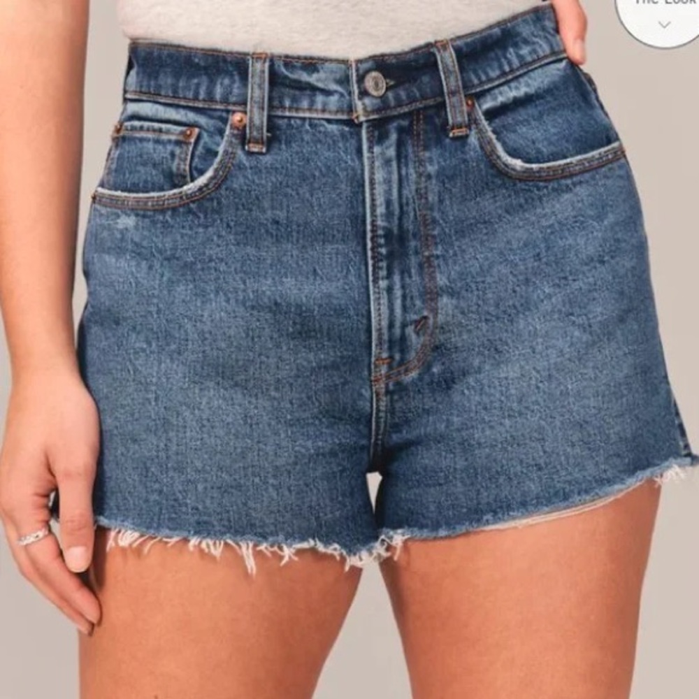 Abercrombie & Fitch The Mom High Rise Jean Shorts